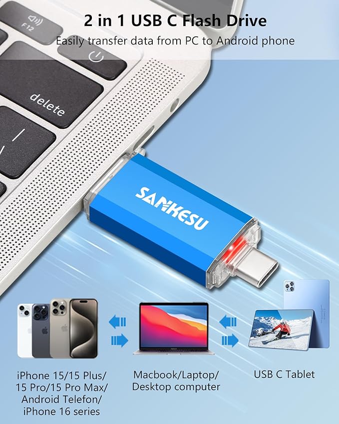USB C Flash Drive 256GB Thumb Drive - Image 5