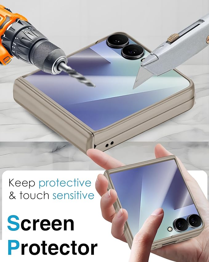 STORMTAL for Samsung Galaxy Z Flip 7 Case, Hinge Protection, Built-in Screen - Image 5