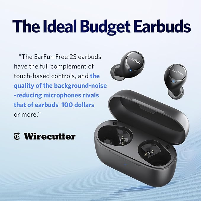 EarFun Free 2S Wireless Earbuds, 4 Mics - Image 2