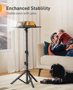 Perlegear Projector Stand Tripod, Portable Tall Projector Stand 90°Tilt - Image 7