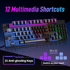 CHONCHOW Wired Gaming Keyboard, 104 Keys Full Size, - Image 4