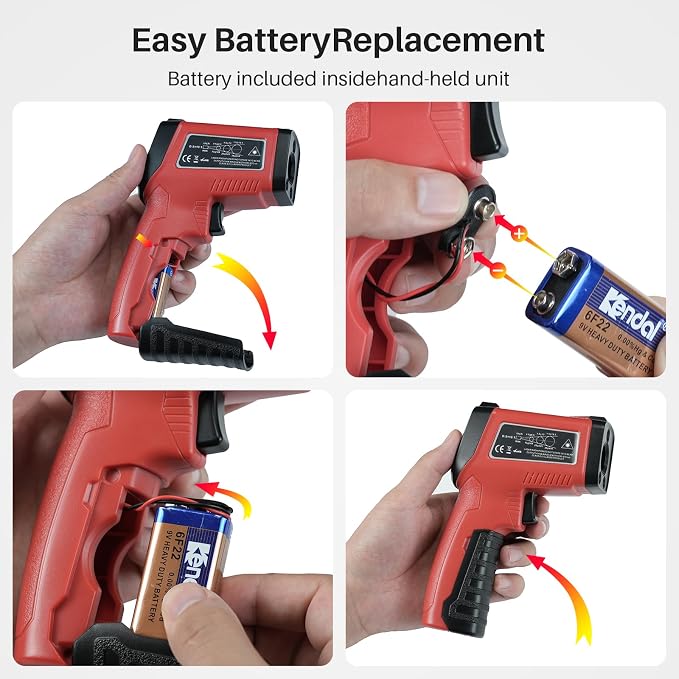Infrared Thermometer Gun, Gedaye Laser Temperature - Image 9