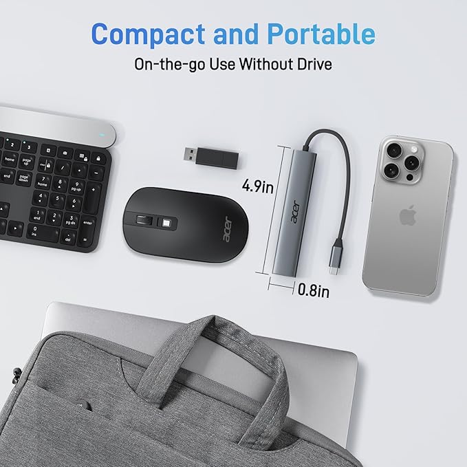 Acer 5 in 1 USB C Hub with 4K HDMI, 100W Power Delivery, 3 USB A Data Ports - Image 10