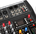 Professional 8 Channel Mixing Console Audio Mixer Bluetooth Digital USB MP3 - Image 8
