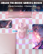 SM600 Pink Wireless Gaming Mouse - Image 3