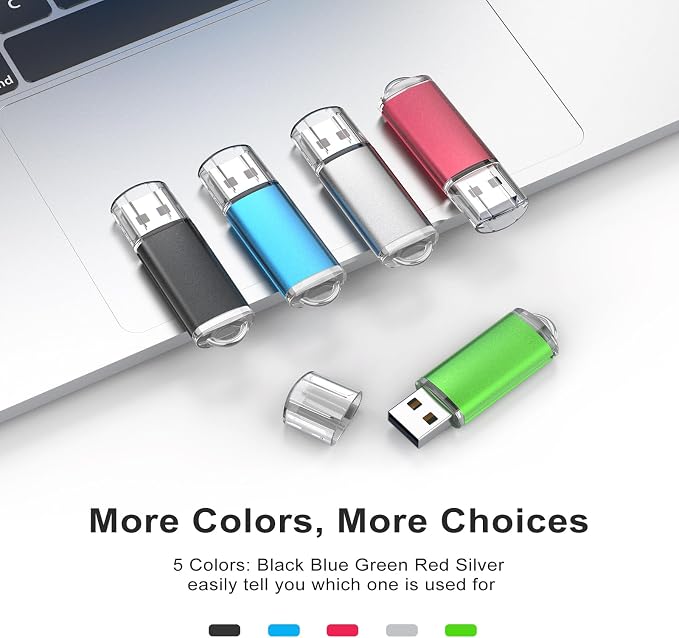 TOPESEL 5 Pack 32GB USB 2.0 Flash Drive Memory Stick Thumb Drives - Image 6
