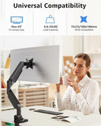 MOUNTUP Single Monitor Mount fits 22''-43'' Ultrawide Screen, Holds 6.6-33lbs - Image 4