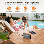 Solar Power Bank Portable Charger 52800mAh 5V/3A Fast Charging Battery Pack - Image 2
