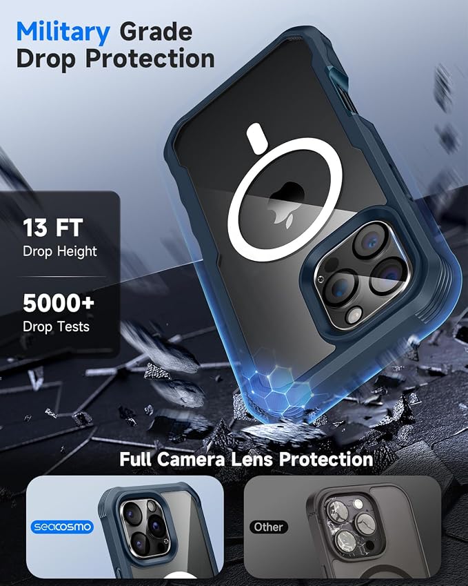 seacosmo for iPhone 16 Pro Case, Full Body Bumper - Image 4