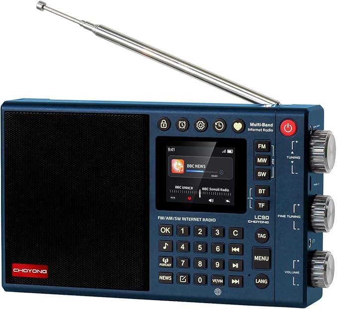 CHOYONG LC90 Multi-Band Smart Internet Radio WIFI/4G, LW & Portable Shortwave by CHOYONG
