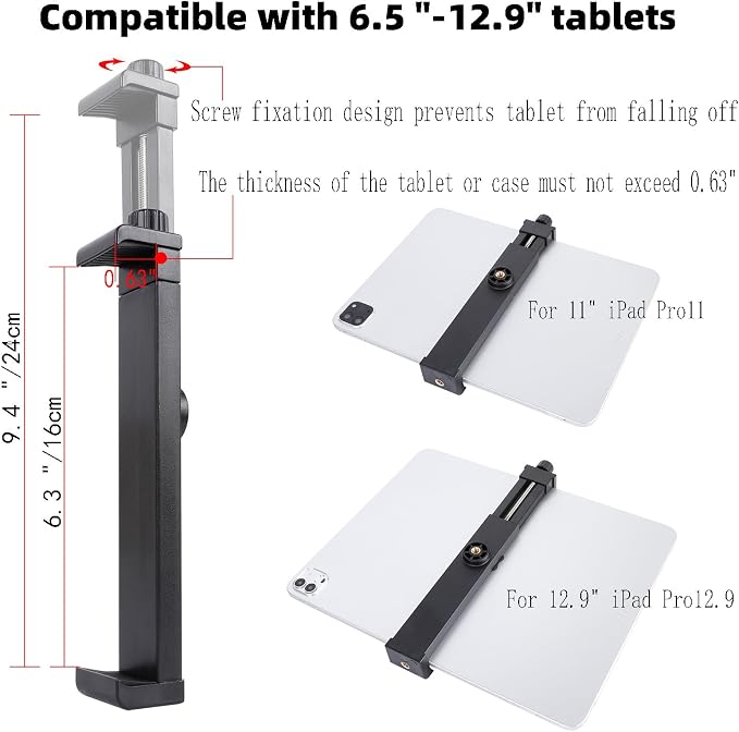 Aluminium Tablet Holder Mount for Spin Bike, iPad Mount Handlebar Clamp for - Image 4