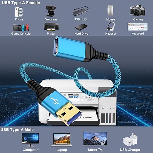 USB Extension Cable 10 FT, PlayStation, Hard Drive, Flash Drive - Image 7