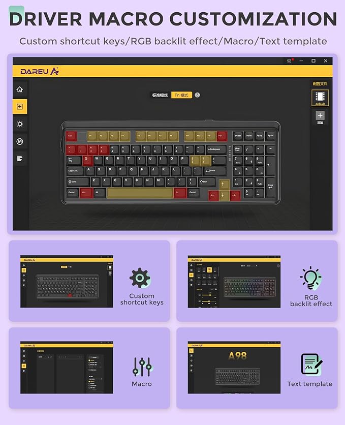 DAREU EK98pro Wireless Mechanical Keyboard, Gasket Hot Swappable Custom - Image 8