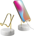 Marble Phone Stand with Metal Holder, Charging Available While Using, Swipe Up by TransMarble
