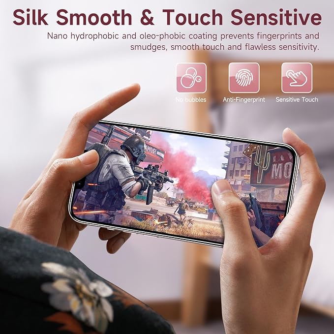 Fotbor for iPhone 16e/13/13 Pro/14 Screen Protector Glass, 9H Tempered Glass - Image 6