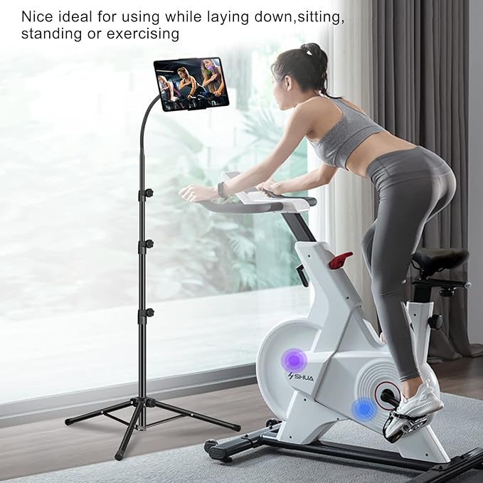 Ipad Tripod Stand, Gooseneck 65" Height Adjustable Floor Stand - Image 4