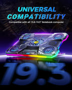 ChillCore Laptop Cooling Pad, RGB Laptop Fan Cooling Pad 9 Fans - Image 5