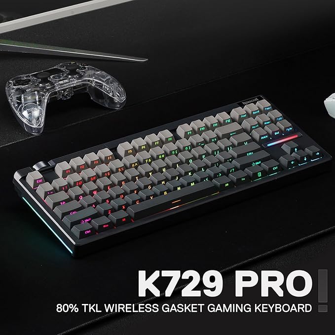 Redragon K729 PRO 80% Wireless Gasket RGB Gaming Keyboard, 3-Mode TKL - Image 9