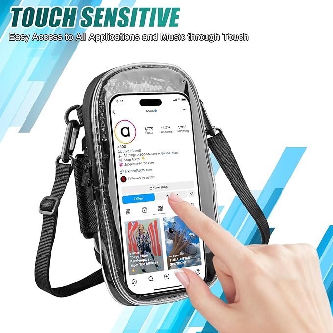Phone Holder for Running, 2-in-1 Arm Band Cross Bag for iPhone16 15 14 13 Plus - Image 6