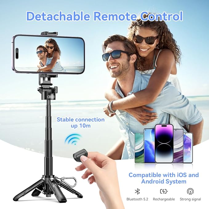 Retractable Mini Tripod for Cell Phone, Portable Selfie Stick Travel Phone - Image 5