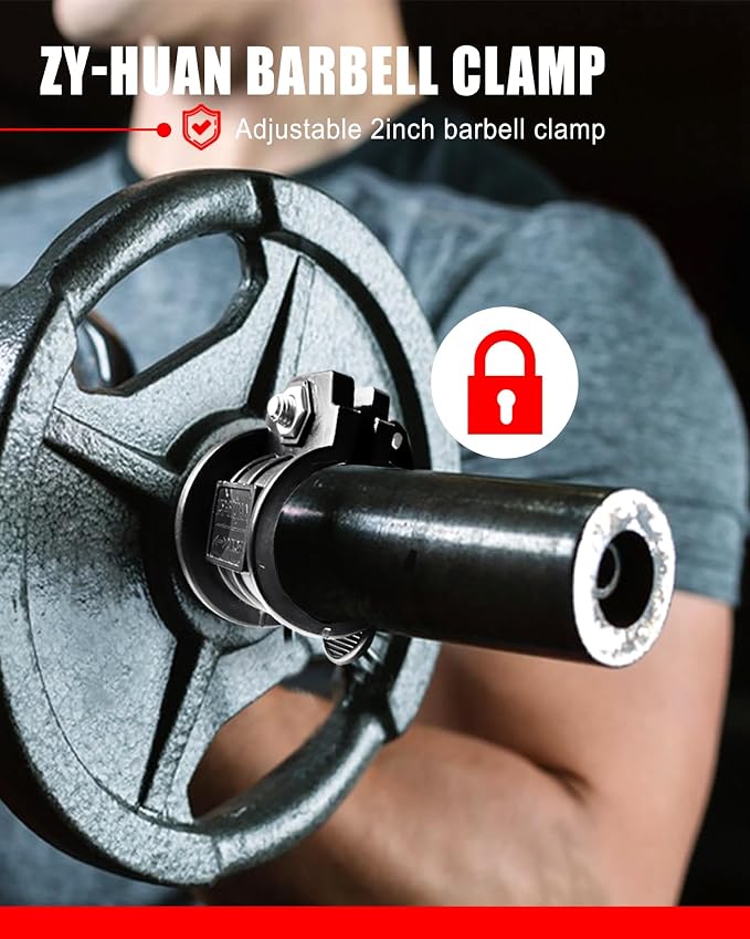 Olympic Barbell Clamps 2 inch Adjustable Barbell Clips Quick Release Pair of - Image 2