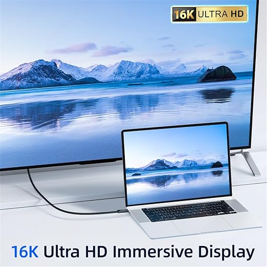 JEYI Thunderbolt 5 Cable 1m/3.3ft 80Gbps, 120Gbps Bandwidth 16K/Dual8K - Image 4