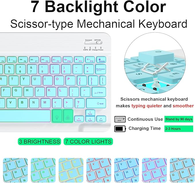 Black Keyboard Case for iPad Air 11 2024 and iPad Pro 11inch 2022-6th / - Image 3