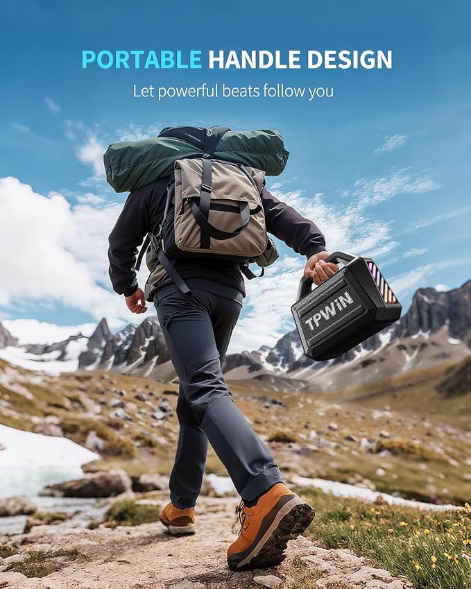 Portable Bluetooth Speaker - 80W Peak Loud Speakers - Image 7