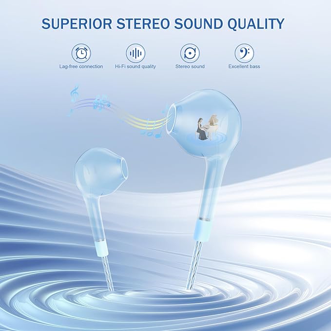 Jogteg Earbuds Headphones with Microphone Pack of 5, Noise Isolating Wired - Image 2