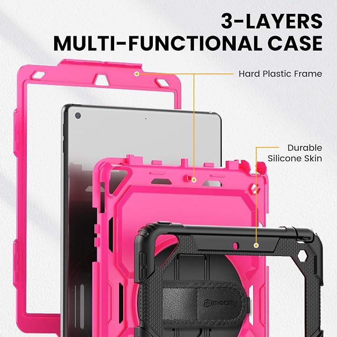 Timecity for iPad Air 3/ Pro 10.5 Inch Case, 360° Rotating Stand, Pencil Holder - Image 8