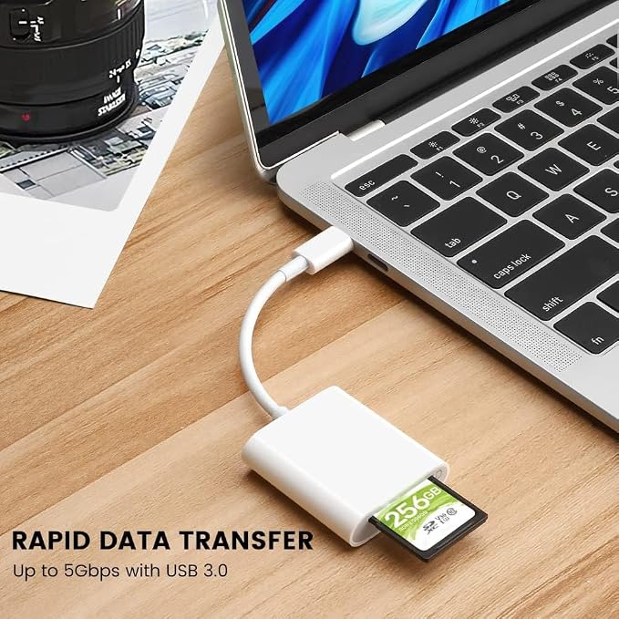 USB C to SD Card Reader, BorlterClamp Type C to SD/Micro SD Memory Card Reader - Image 3