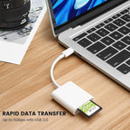 USB C to SD Card Reader, BorlterClamp Type C to SD/Micro SD Memory Card Reader - Image 3