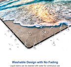 Beach Sunset Washable Square Waterproof Cute Gaming Office Laptop Mousepad - Image 5