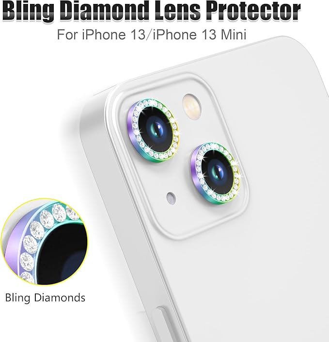 AGVEE 3+3 6 Pack for iPhone 13 6.1" / 13 Mini 5.4" Camera Lens Cover Protector - Image 4