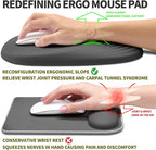 Hokafenle Ergonomic Mouse Pad Wrist Support, Terraced Slope Carpal Tunnel Wrist - Image 2