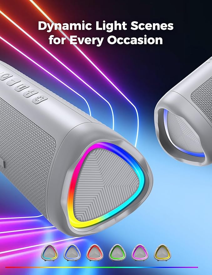 Bluetooth Speaker, 20W HD Sound, Portable Wireless, IPX5 Waterproof, - Image 3