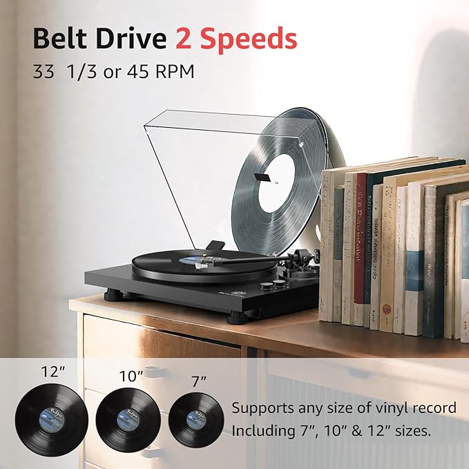 Record Player Wireless Output Turntable Carbon Fiber Tonearm Vinyl Player - Image 3
