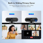 TOALLIN 4K Webcam for PC, 1/2.5" Sensor & 12MP, 1080P & 60FPS, PDAF Auto-Focus - Image 6
