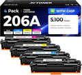 206A Toner Cartridge Set 4-Pack High Yield Replacement by JCTONER