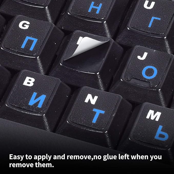 2PCS Russian Keyboard Stickers, Cyrillic Keyboard Letters Replacement Sticker - Image 4