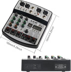 Dj Mixers 4 Channel Audio Mixer Sound Board - Image 2