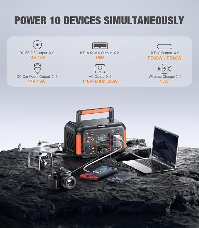 GRECELL 500W Portable Power Station - Image 4