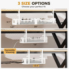 4 Pack Under Desk Cable Management Box White, Cinati 53.6" Wire Organizers No - Image 6