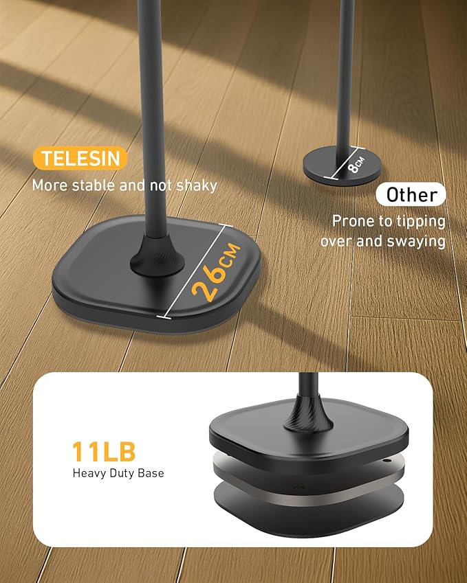 TELESIN° Magnetic Phone Tablet Floor Stand, Aluminum Alloy Phone Holder Stand - Image 2