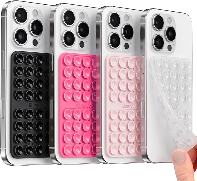Klearlook 4Pack Silicone Suction Cup Phone Case Mount Double Sided, Sticky by KlearlookMaximizedClarity