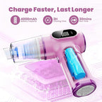 Women-Friendly Cordless Pink Car Vacuum Cleaner – 15000Pa Portable Mini - Image 3