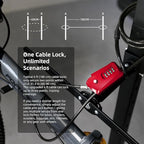 6ft Python Cable Lock for Bike, Electric Scooter, Trail Camera, 4 Digit - Image 7