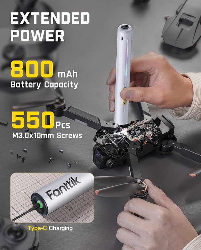 Fanttik E2 Ultra Mini Electric Screwdriver, Cordless Screwdriver, Max 0.6N.m - Image 4