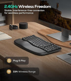 Nulea RT08 Wave Keys Wireless Ergonomic Keyboard - Image 4