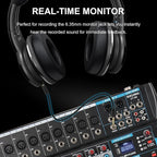 8 Channel Audio Mixer Sound Board Mixer 16 DSP Effect Audio Interfacer w/USB - Image 6